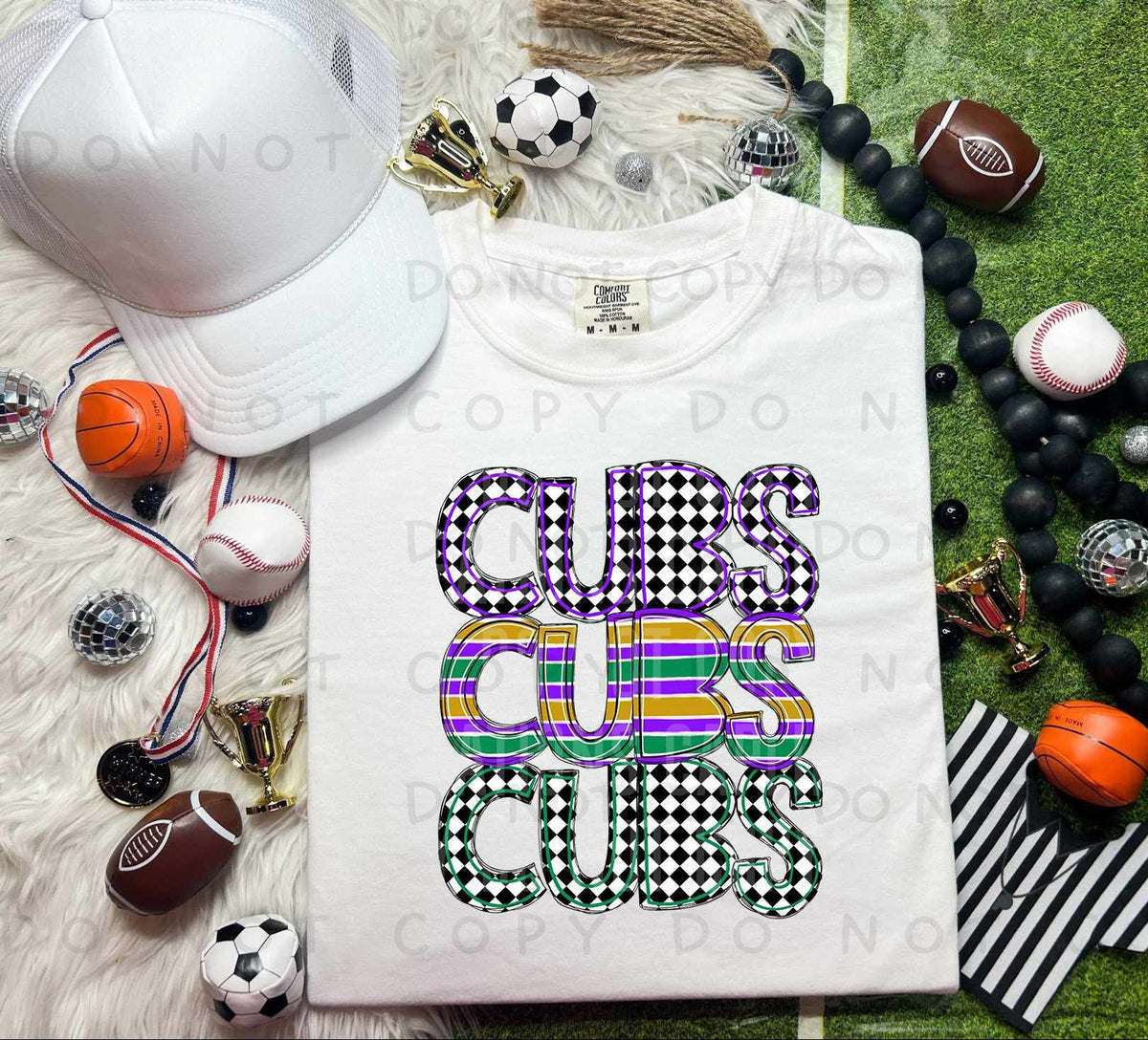 Cubs St Patrick's Day Mascot Stacked 78174 DTF Transfer