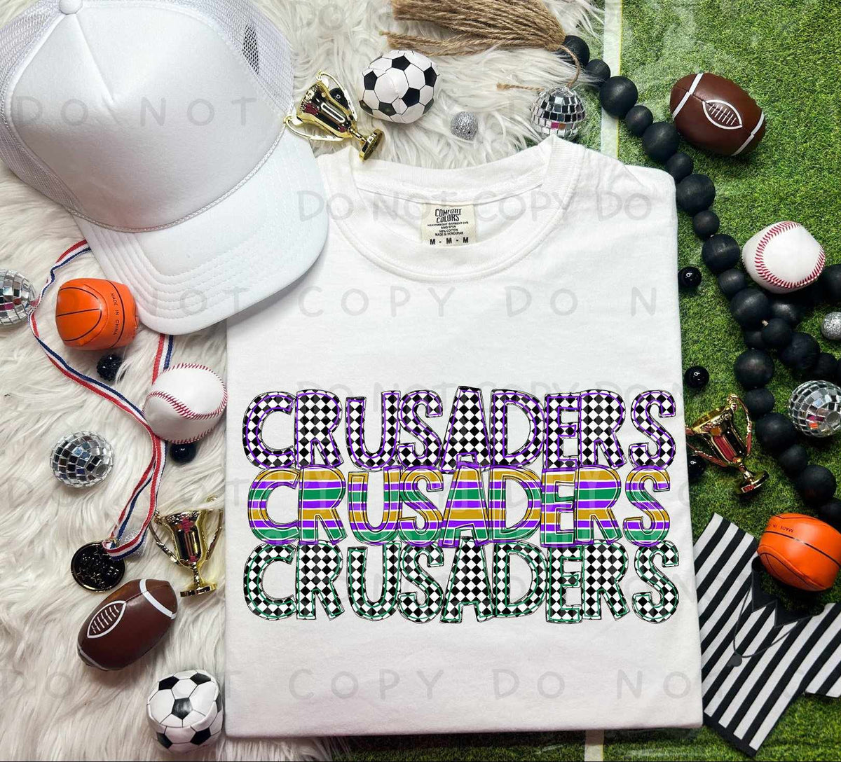 Crusaders St Patrick's Day Mascot Stacked 78181 DTF Transfer