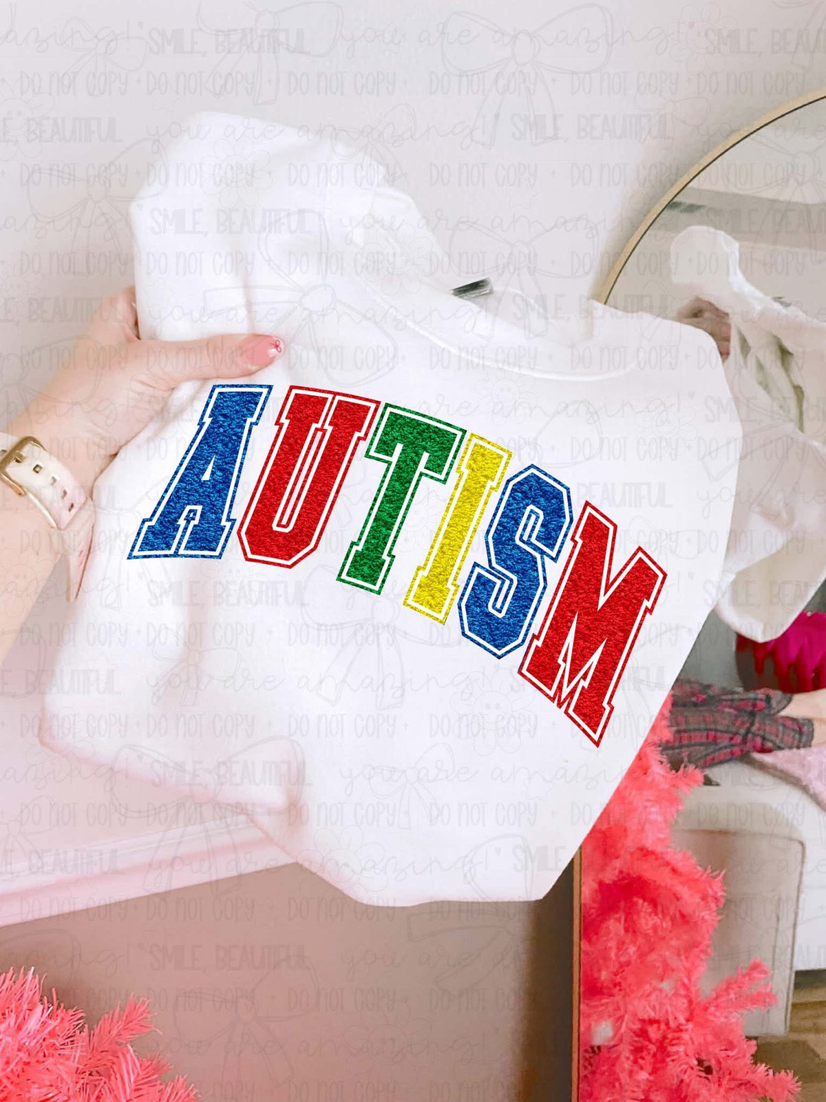 Autism colorful NO glitter (Carter) DTF Transfer