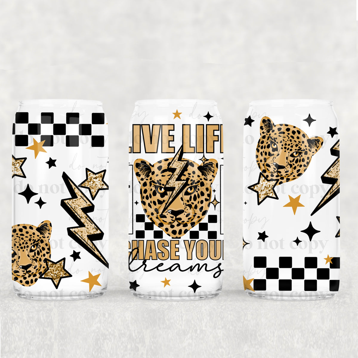 1867 live life with cheetah (CSC) UV DTF WRAP