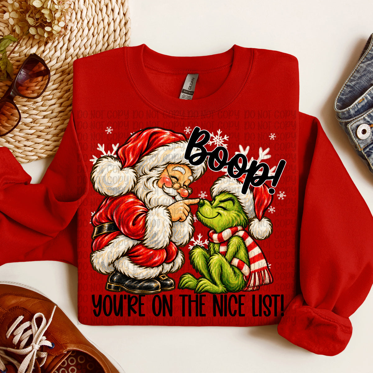 Boop! you're on the nice list Santa and g man (VP) DTF Transfer