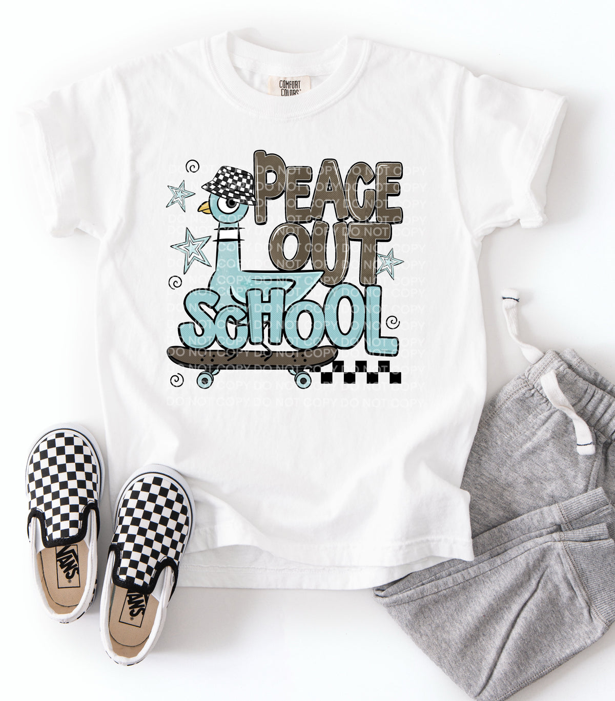 Peac out school pigeon (SCG) DTF transfer