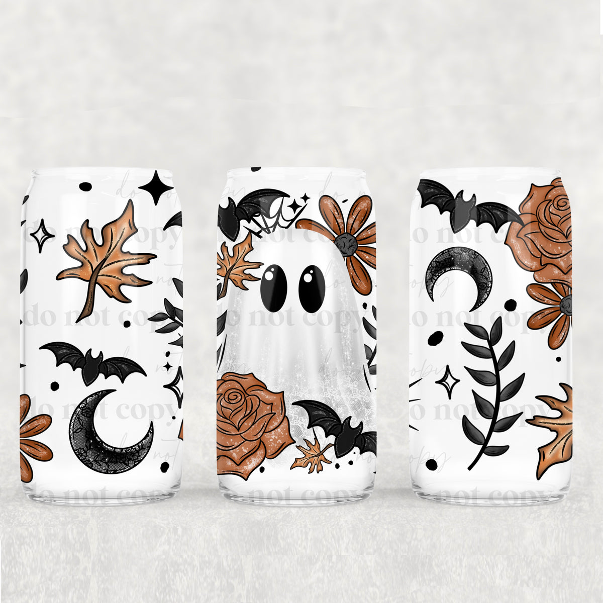 2014 ghost with brown flowers (CSC) UV DTF WRAP
