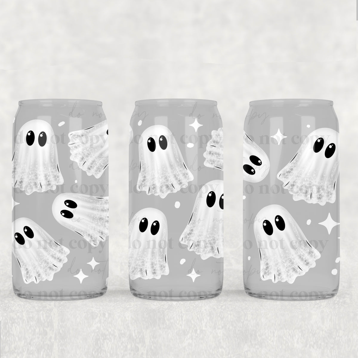 2017 white ghosts and twinkle stars (CSC) UV DTF WRAP