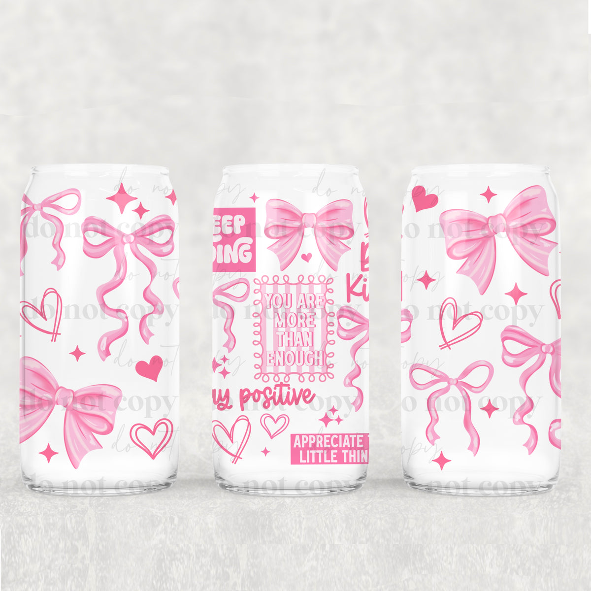 2036 pink bows (CSC) UV DTF WRAP