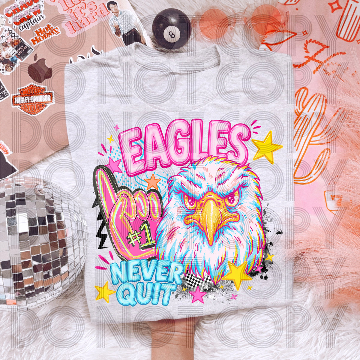 Eagles Never Quit (Renewed) DTF Transfer