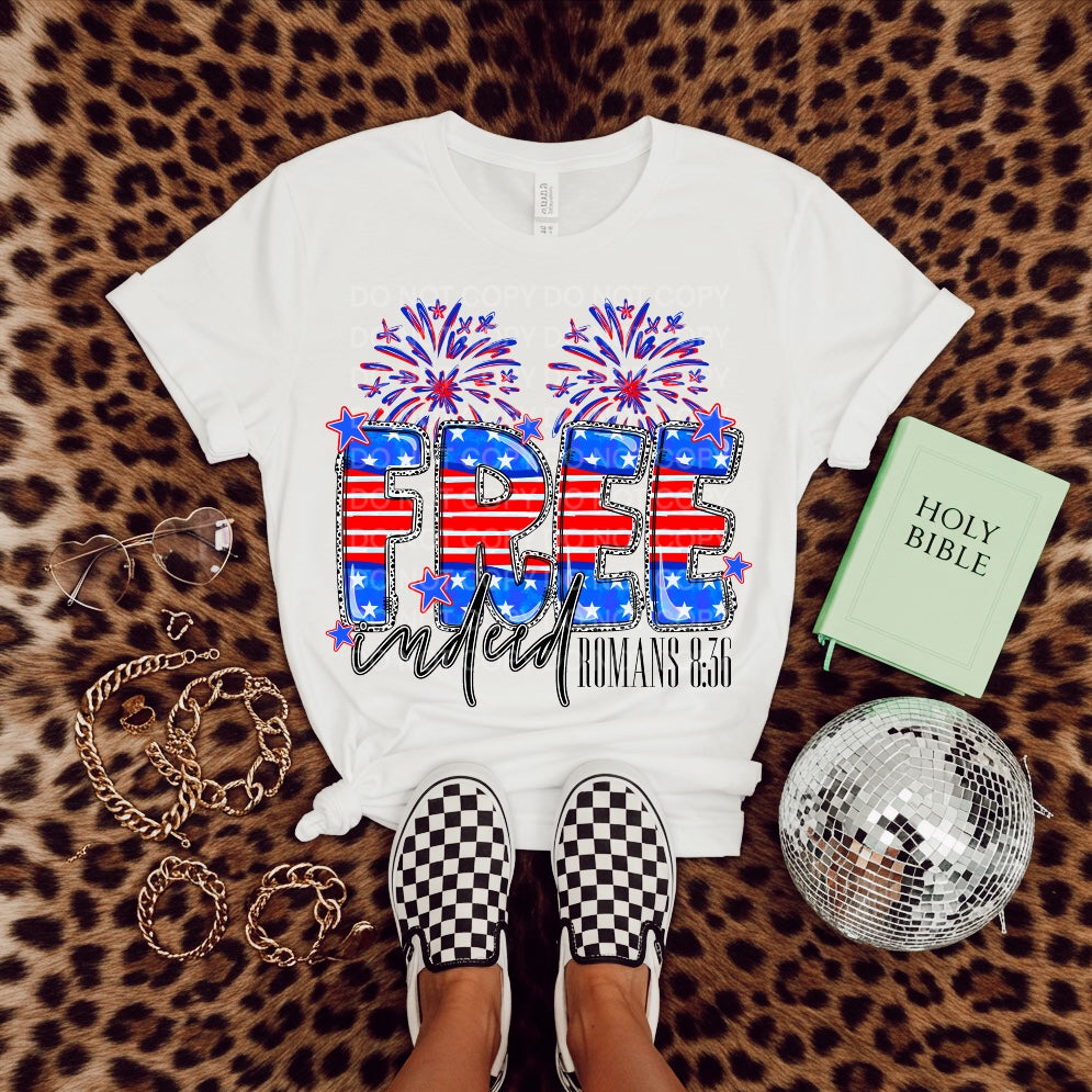 Free Indeed with fireworks (SCG) 102091 DTF transfer