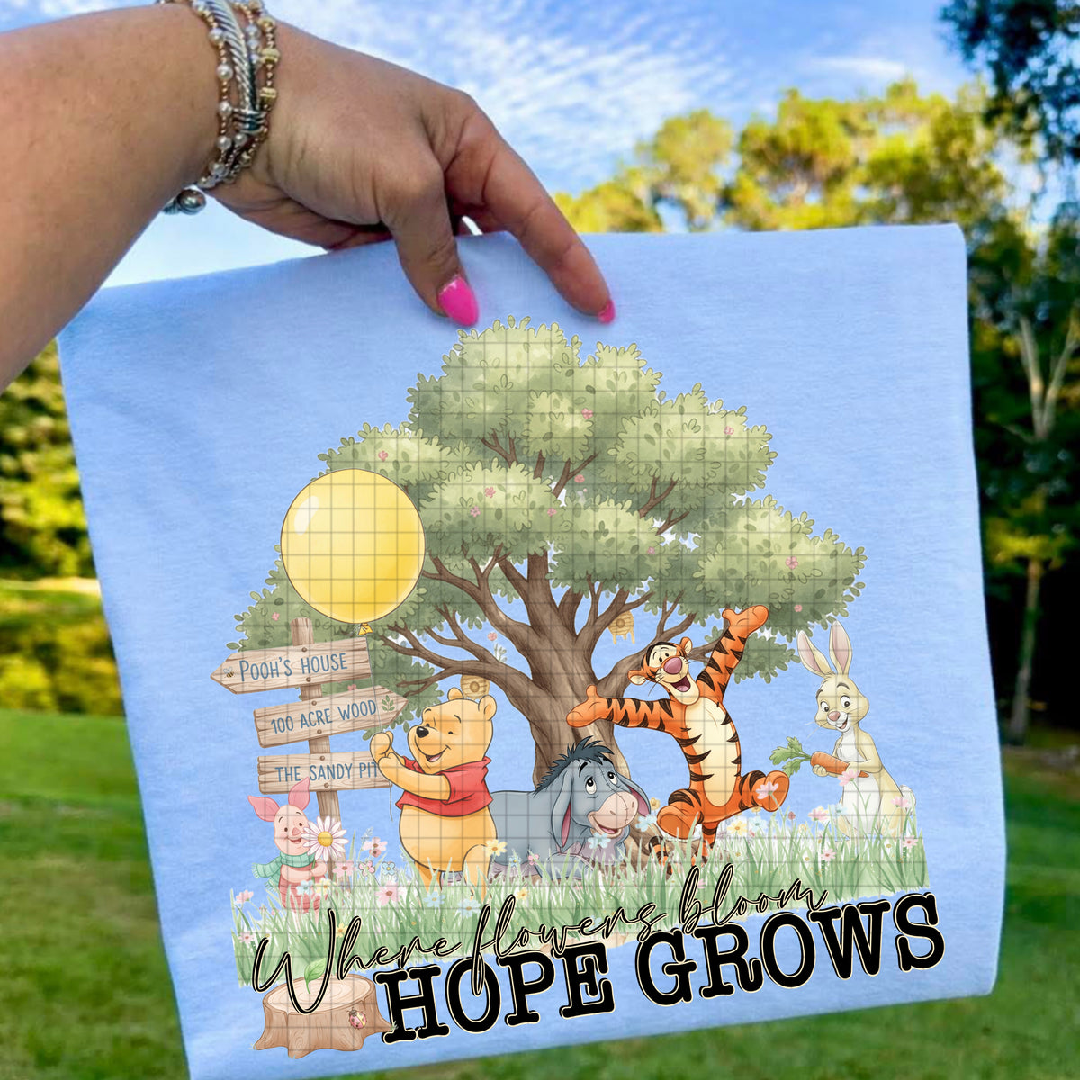 Hope grows bear and friends (DD) DTF Transfer
