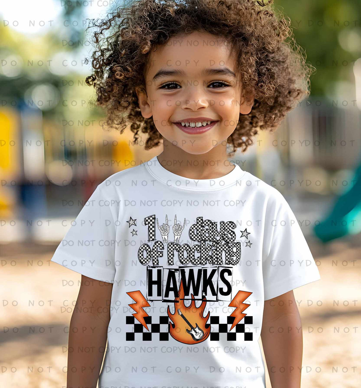 100 Days Of Rocking Hawks 78264 DTF Transfer