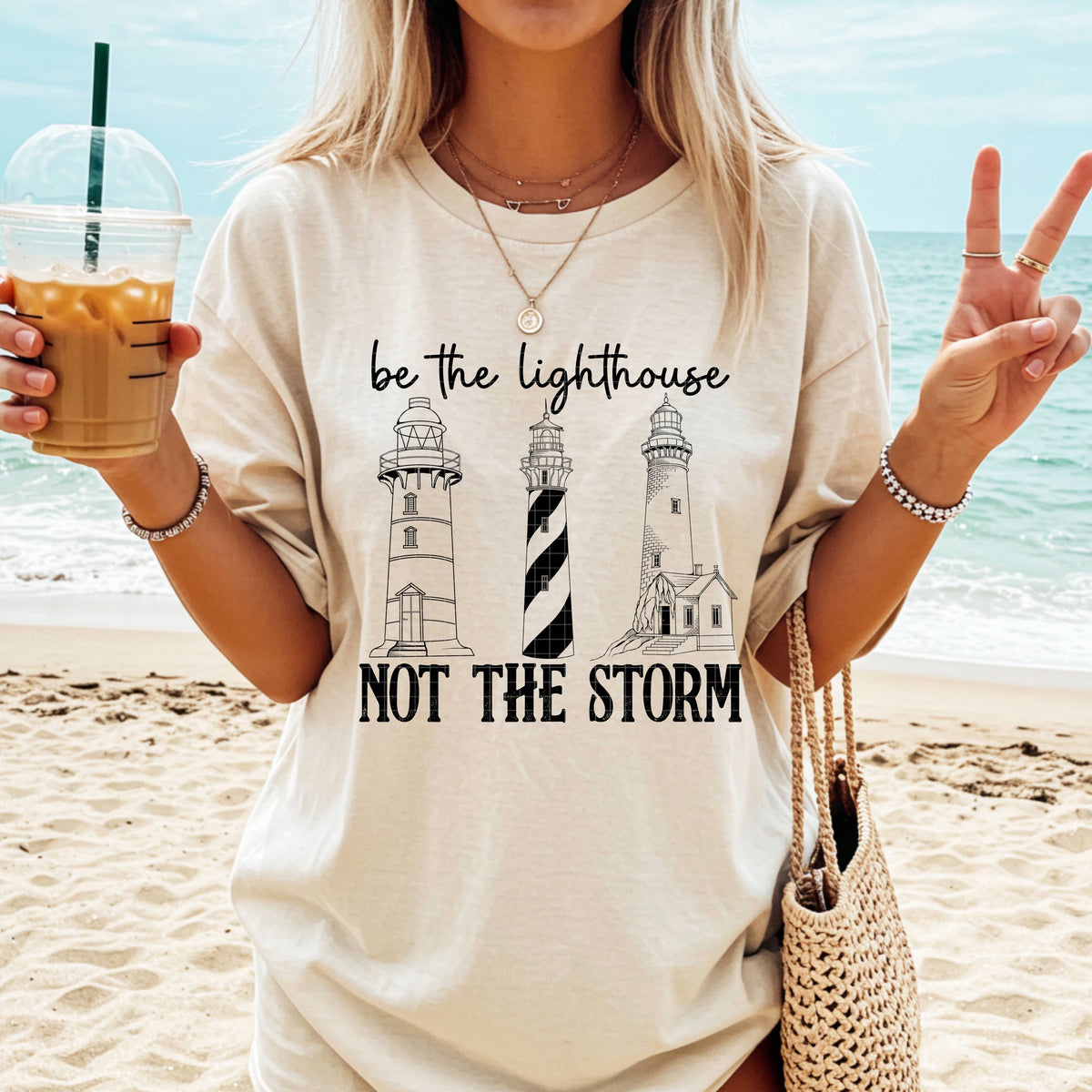 Be the lighthouse (black) (DD) dtf transfer