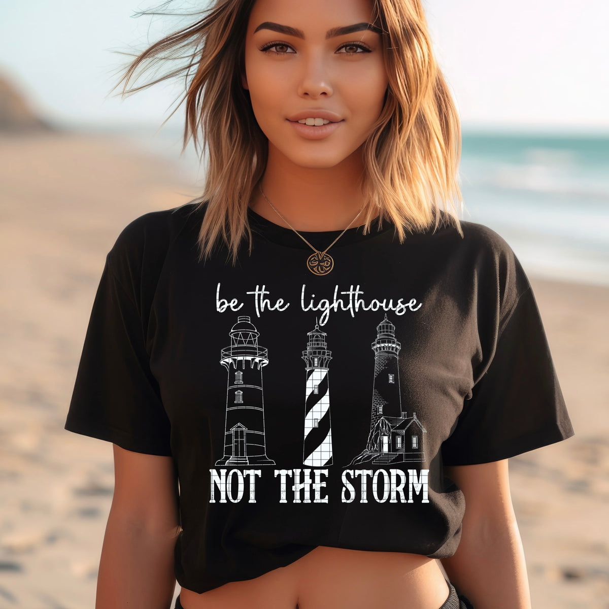 Be the lighthouse (white) (DD) dtf transfer