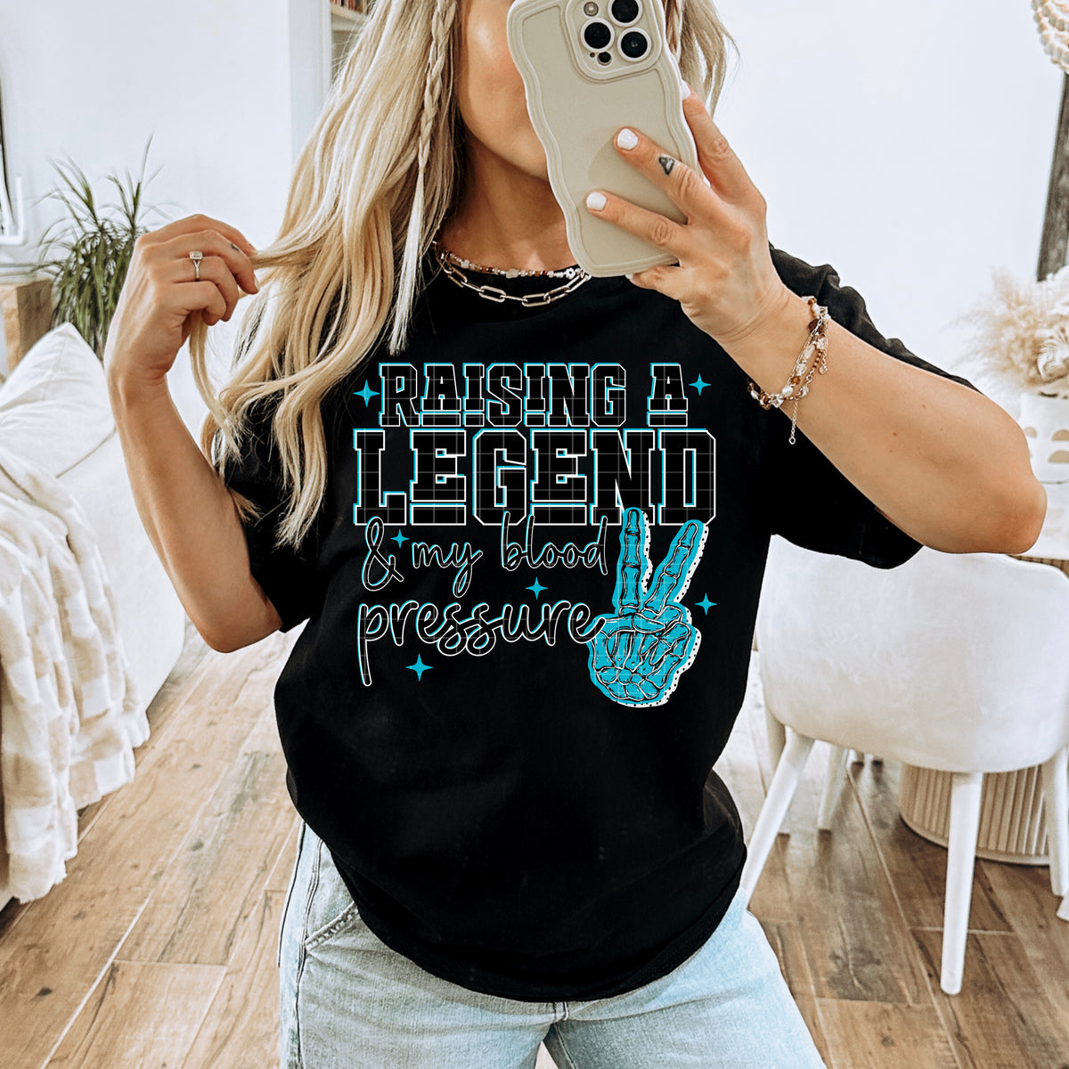 Raising a legend (blue) (DD) dtf transfer