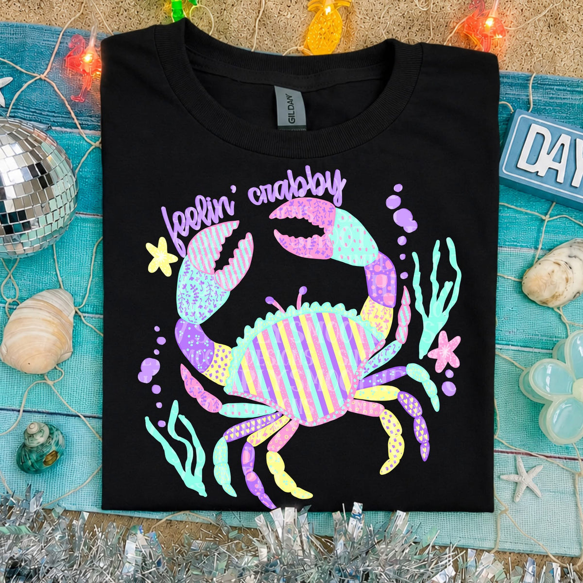 Feelin' crabby stripped crab (SSD) DTF Transfer