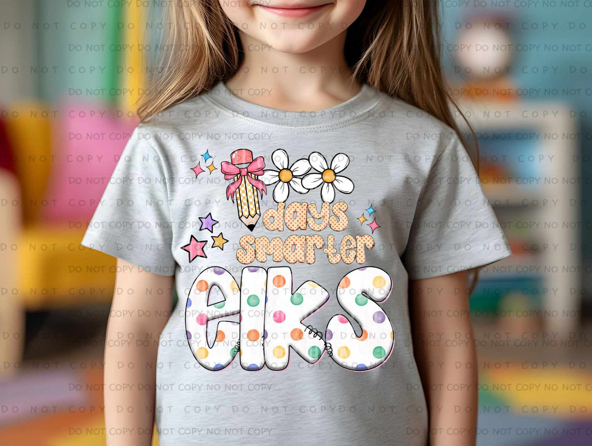 100 Days Smarter Elks 78344 DTF Transfer