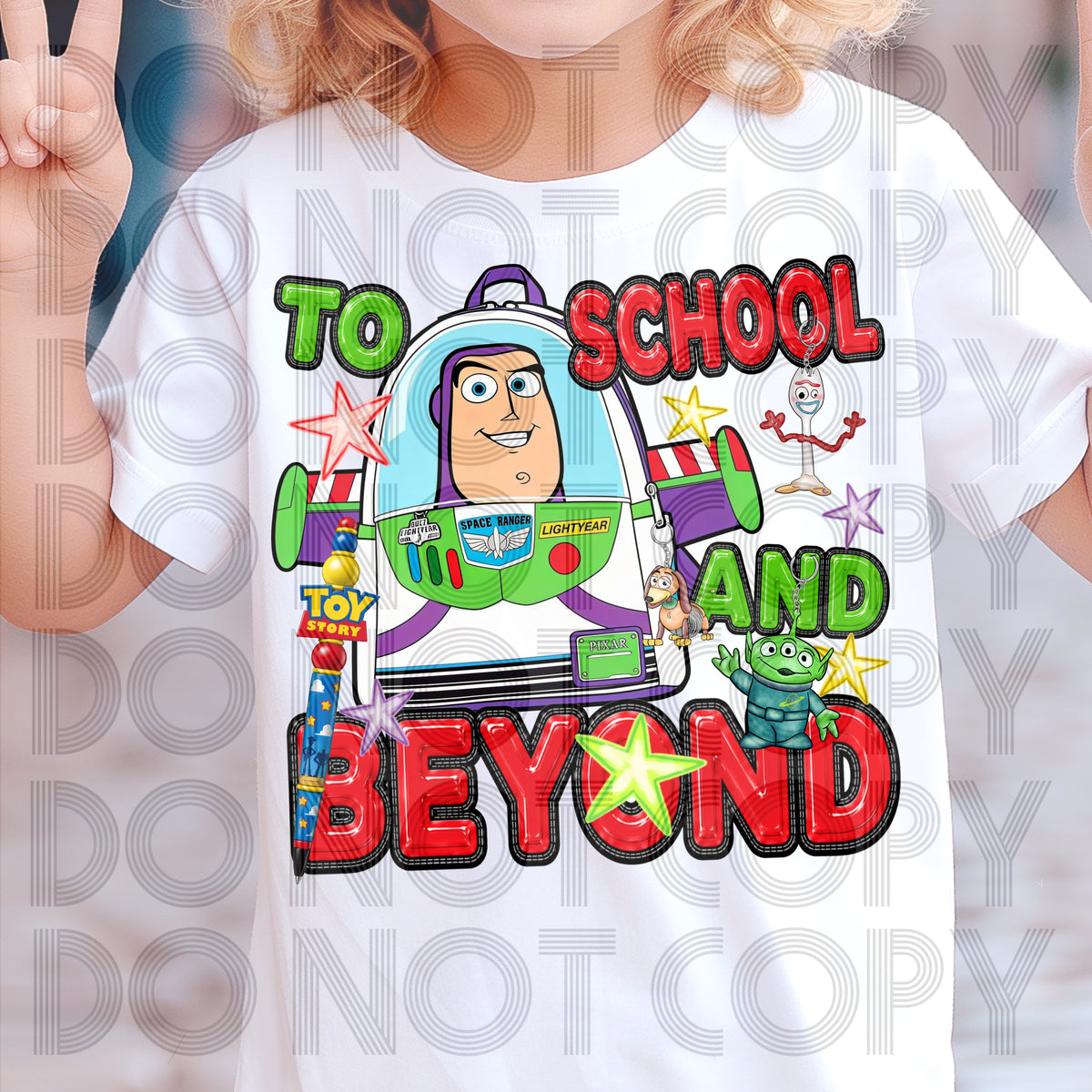 To school and beyond backpack (RHD) DTF Transfer