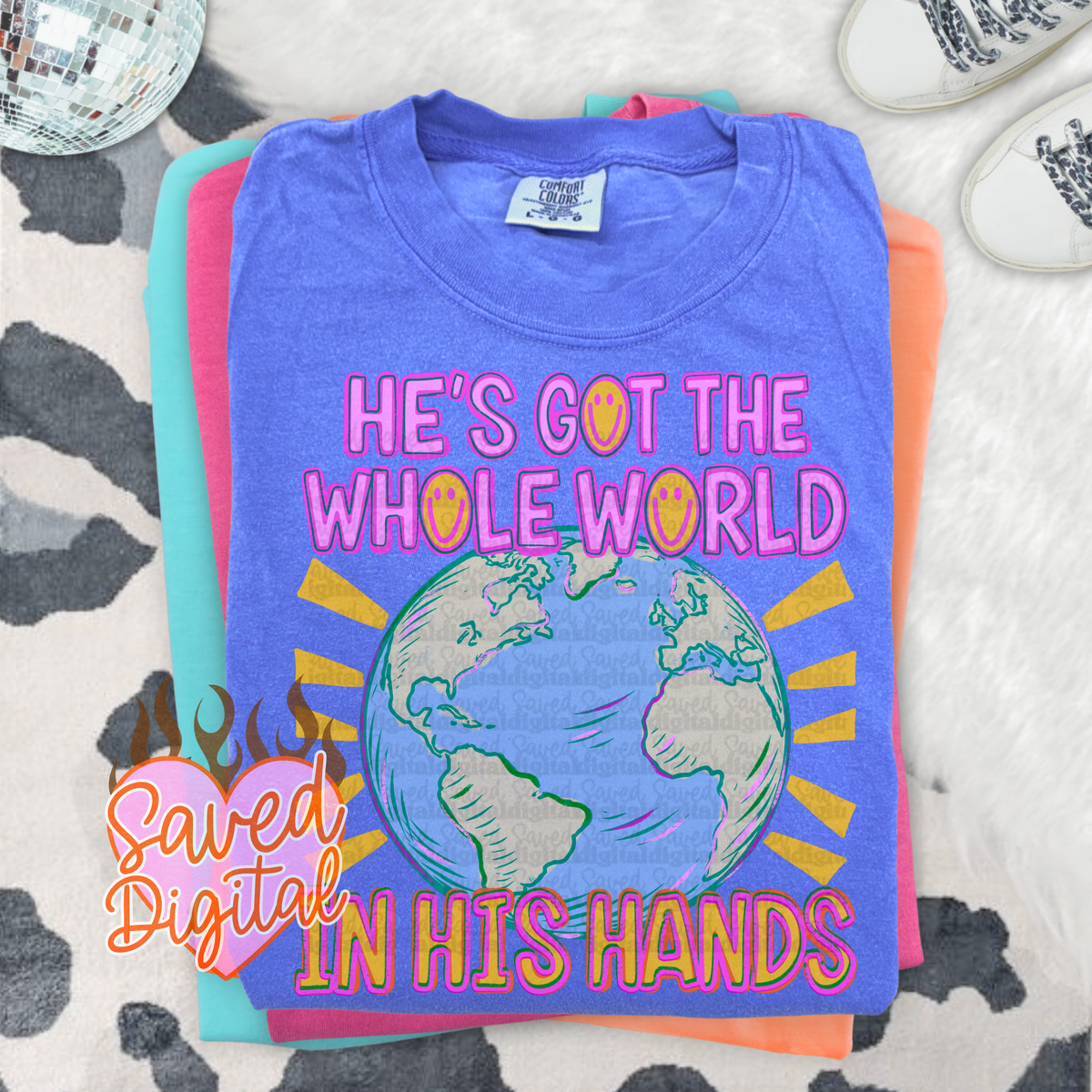 He's got the whole world (Saved) DTF Transfer
