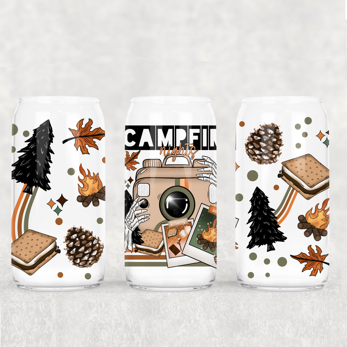 2221 campfire things polaroid camera (CSC) UV DTF WRAP