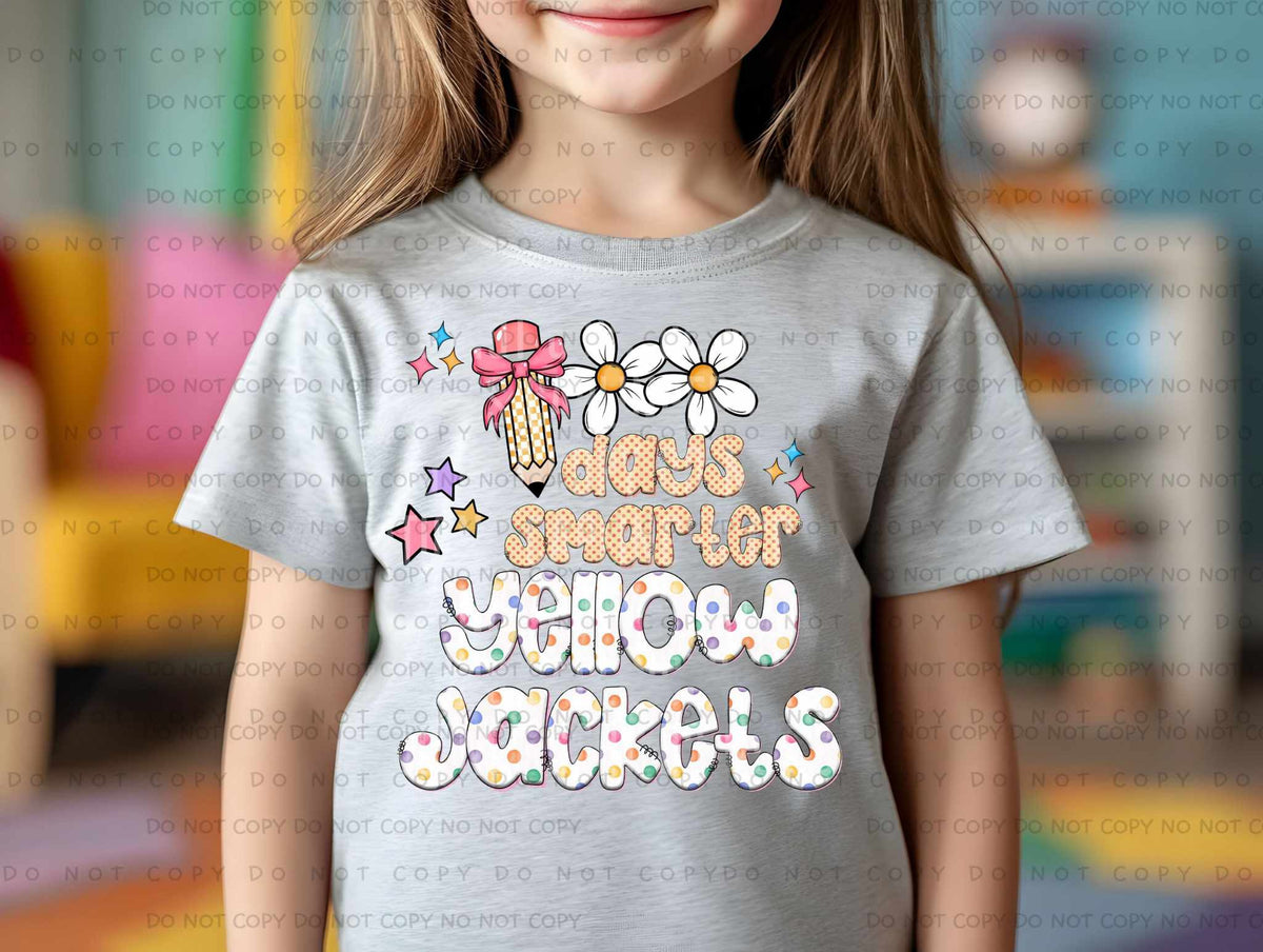 100 Days Smarter Yellow Jackets 78380 DTF Transfer