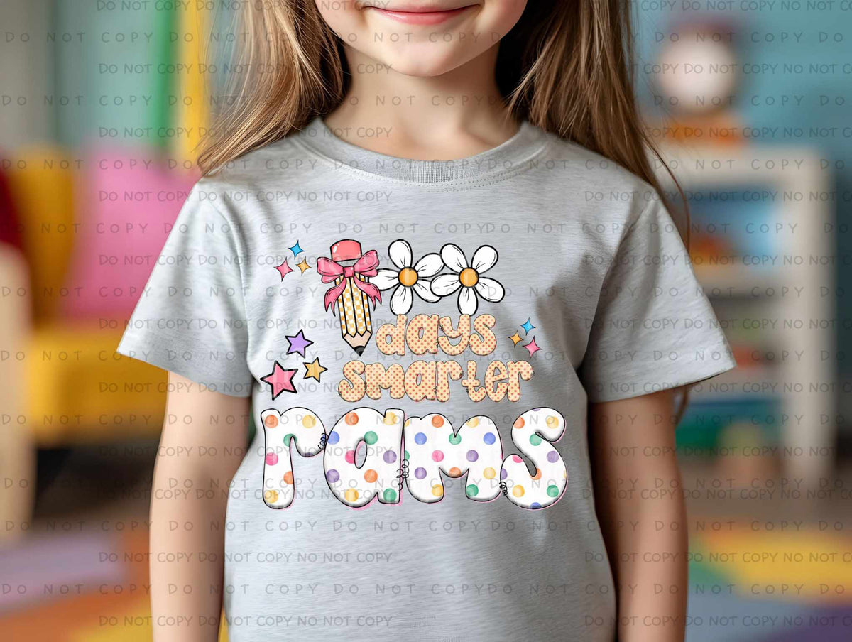 100 Days Smarter Rams 78391 DTF Transfer