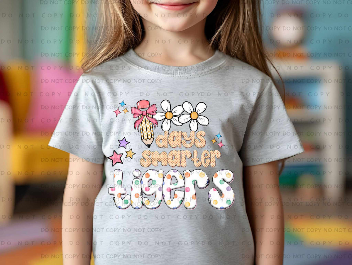 100 Days Smarter Tigers 78393 DTF Transfer