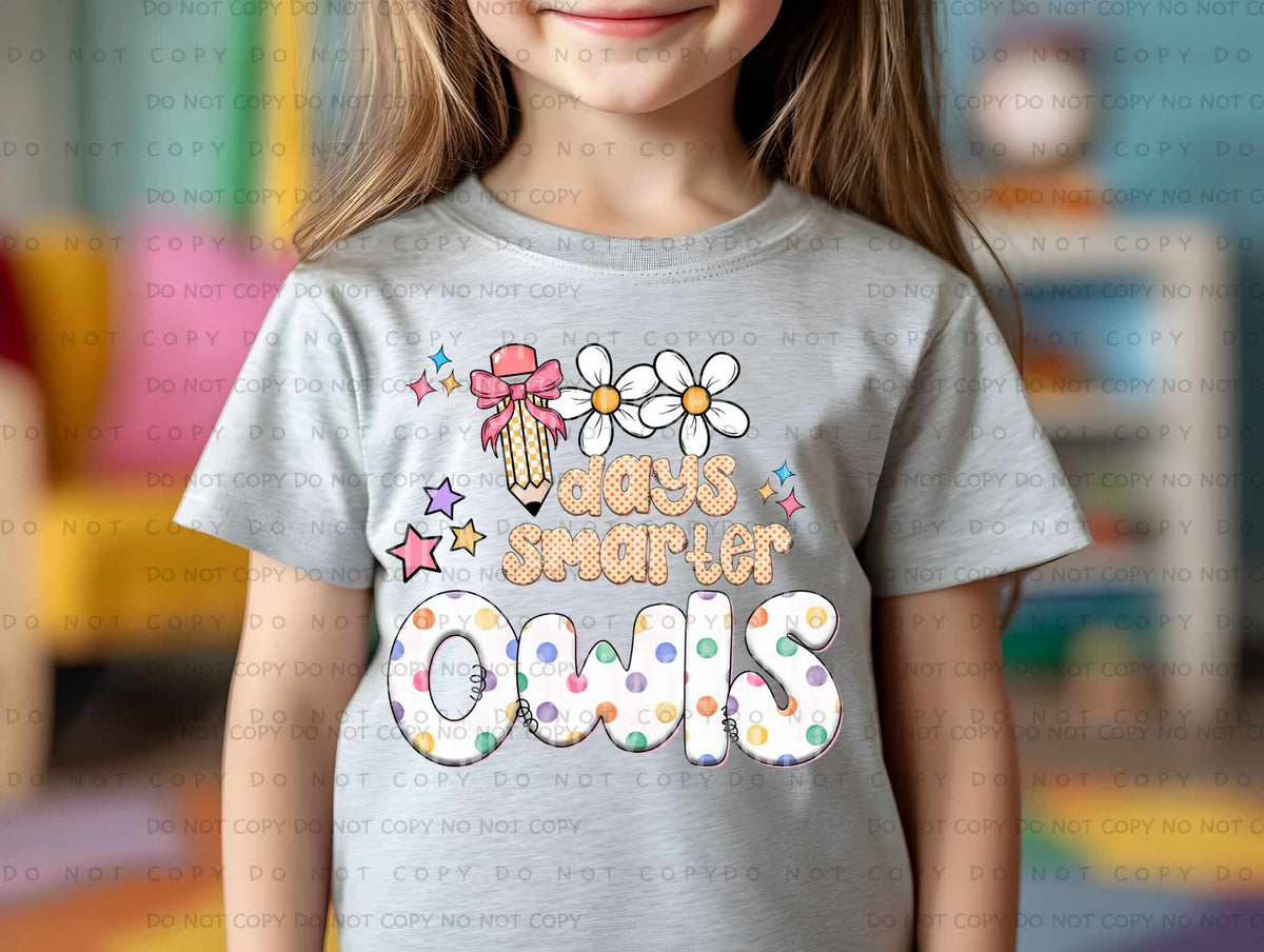 100 Days Smarter Owls 78405 DTF Transfer