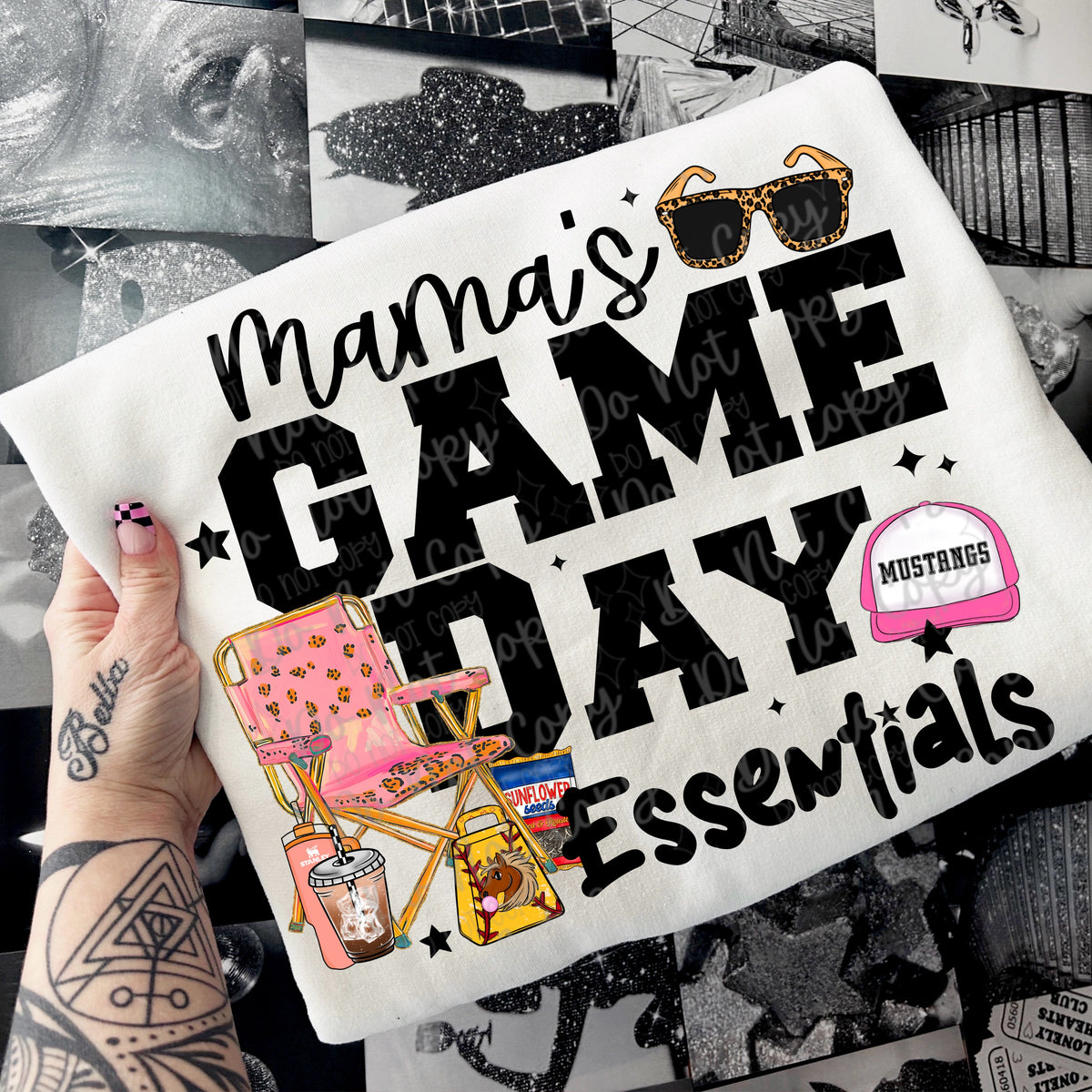Mama's Game Day Essentials Mustangs (VIRGO) DTF transfer