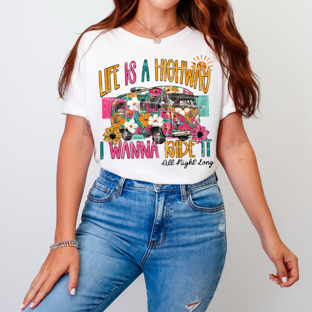 Life is a highway VW bus (Virgo) DTF Transfer