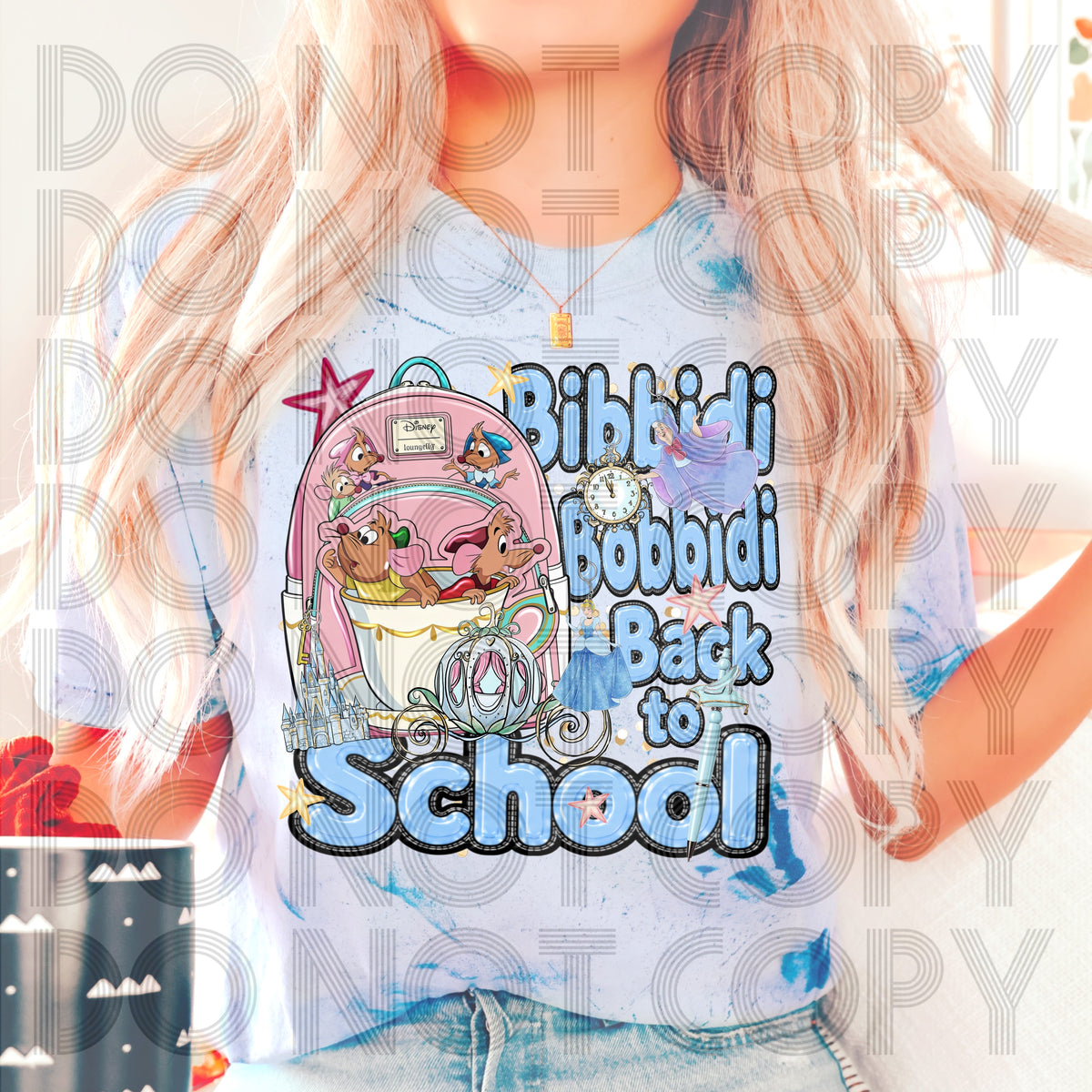 Bibbidi Bobbidi back to school backpack (RHD) DTF Transfer