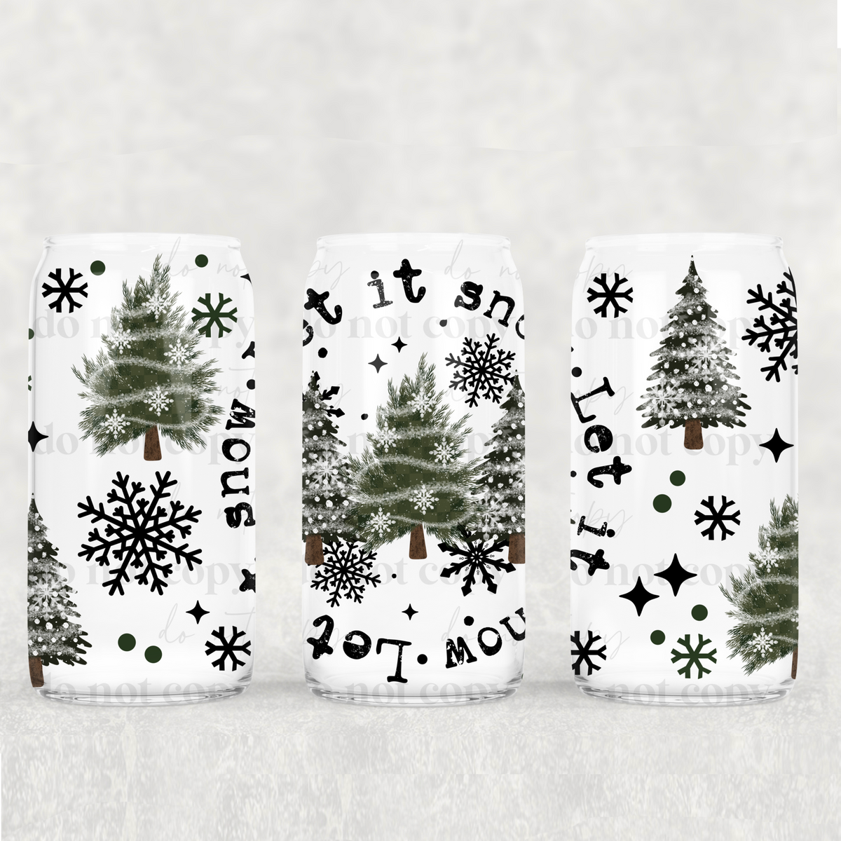2307 let it snow (CSC) UV DTF WRAP