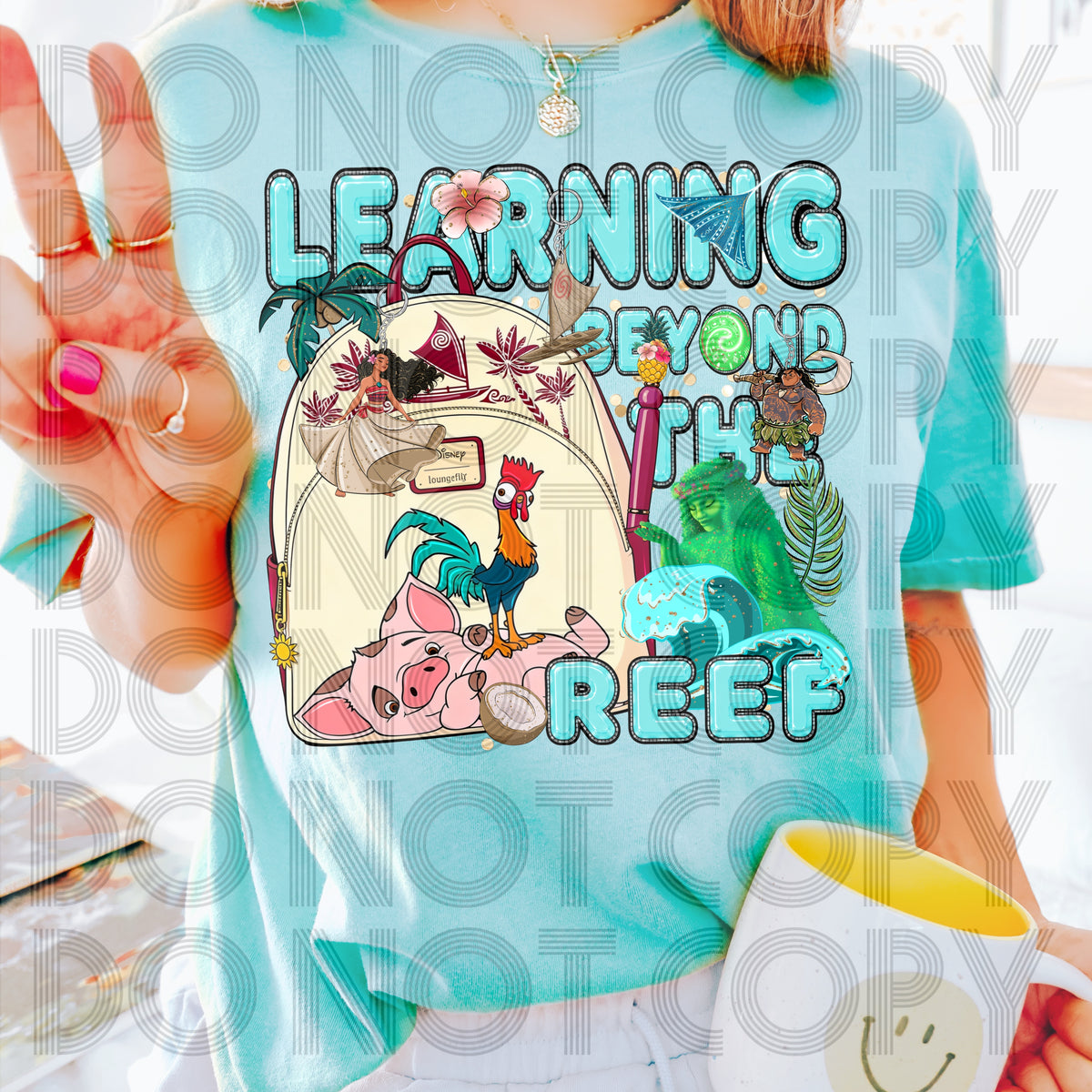 Learning beyond the reef backpack (RHD) DTF Transfer