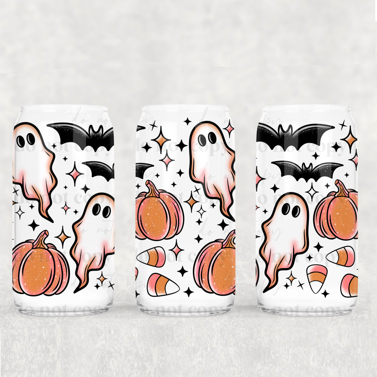 2314 ghost with orange on edges (CSC) UV DTF WRAP