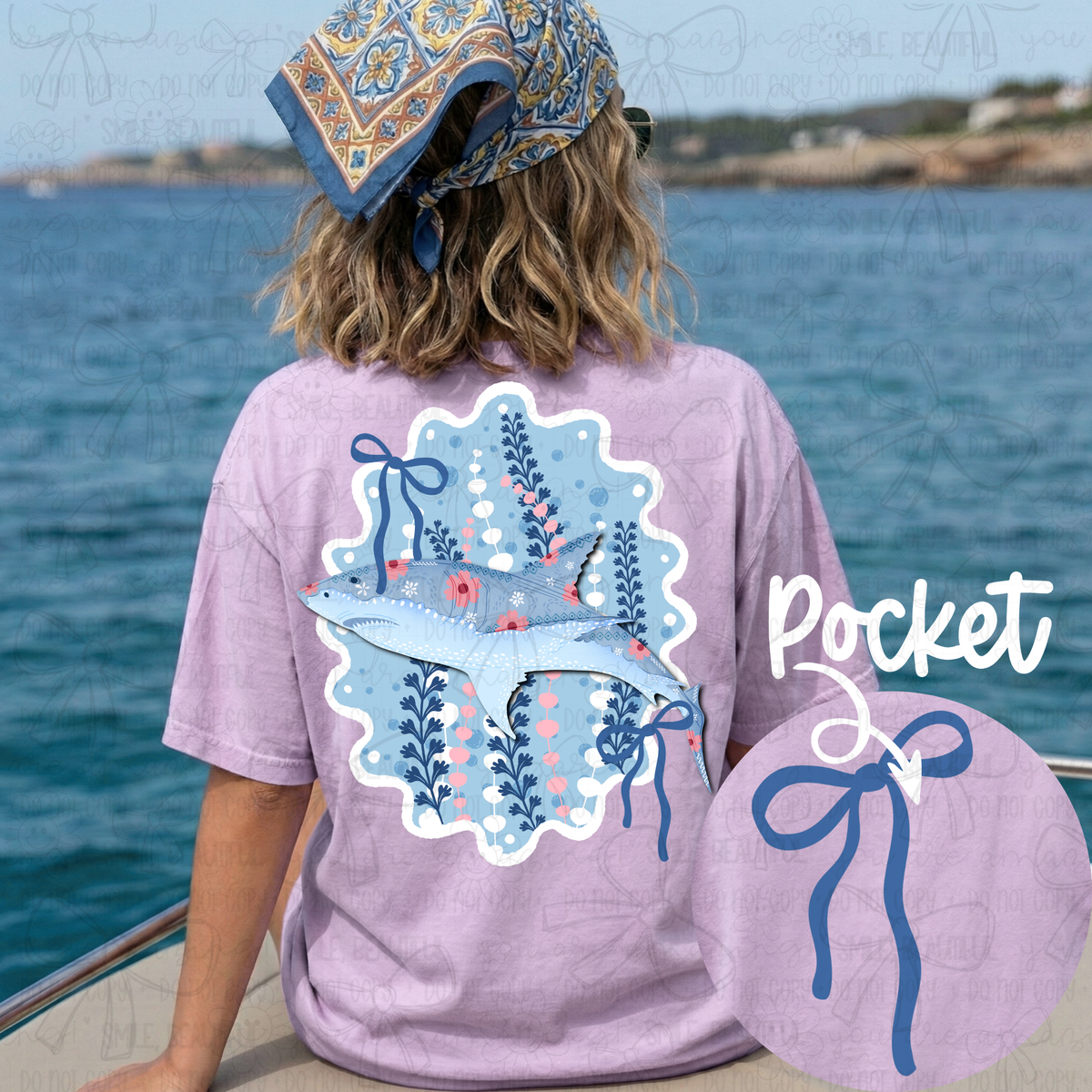 Shark bow pocket (Carter) DTF Transfer
