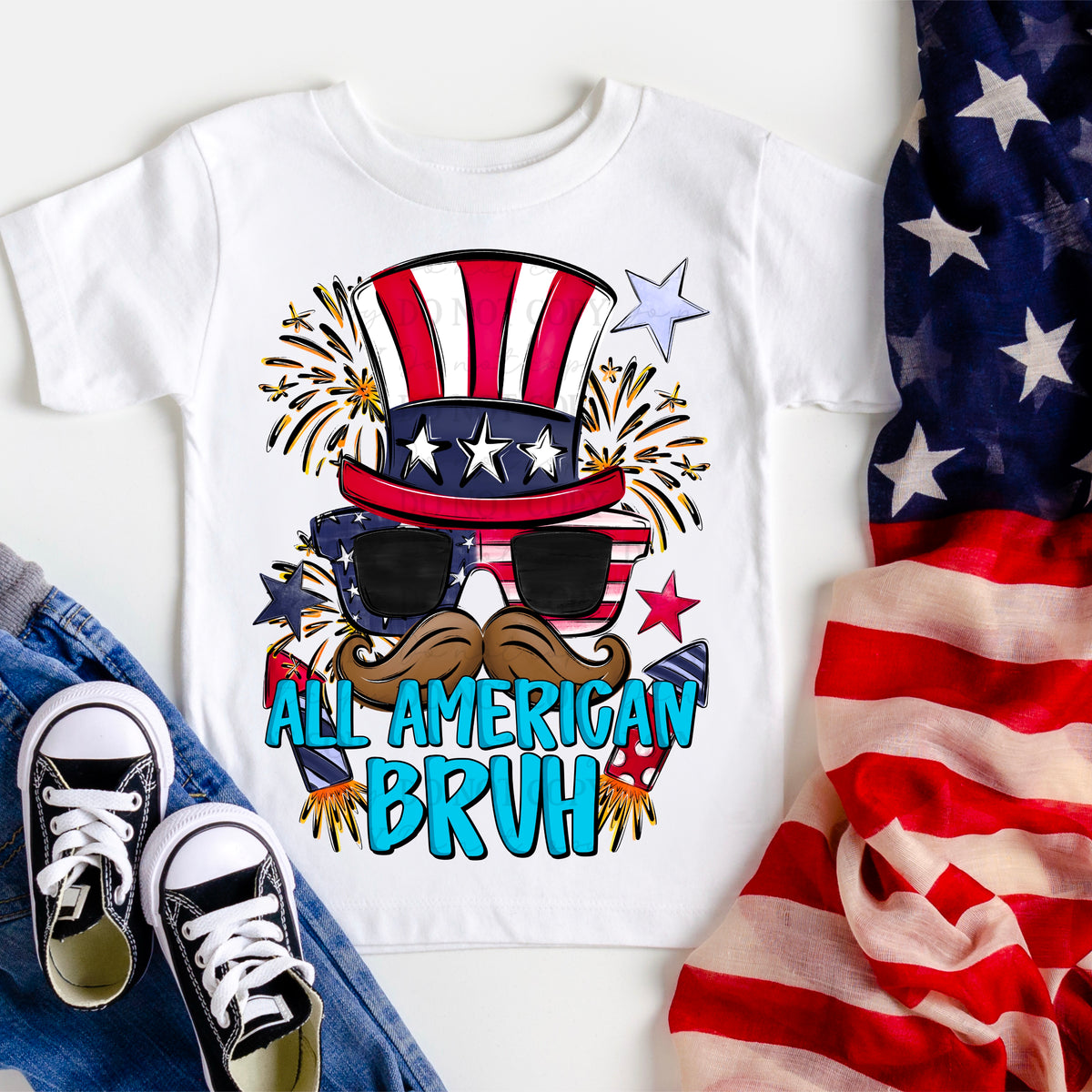 All American Bruh Patriotic (ABD) DTF transfer