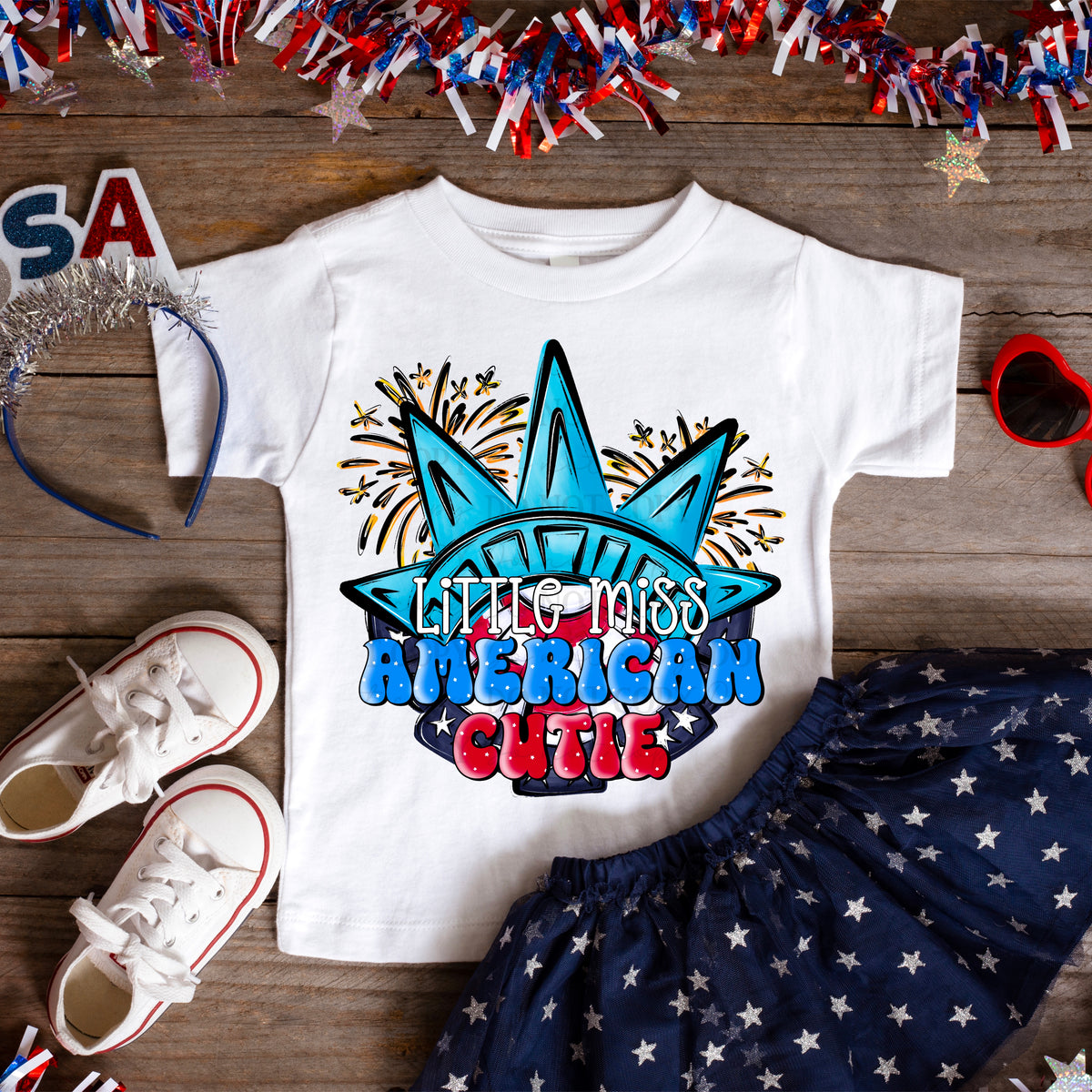 Little miss American Cutie (ABD) DTF transfer