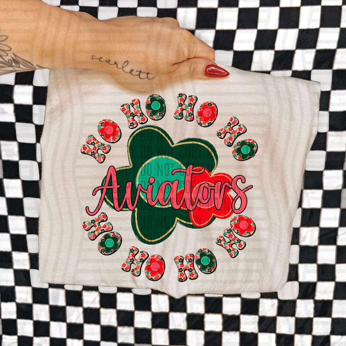 Aviators Ho Ho Ho Floral (Caplinger) DTF Transfers