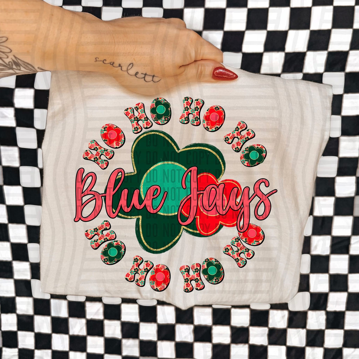 Blue Jays Ho Ho Ho Floral (Caplinger) DTF Transfers