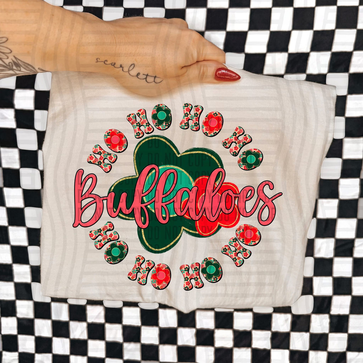 Buffaloes Ho Ho Ho Floral (Caplinger) DTF Transfers