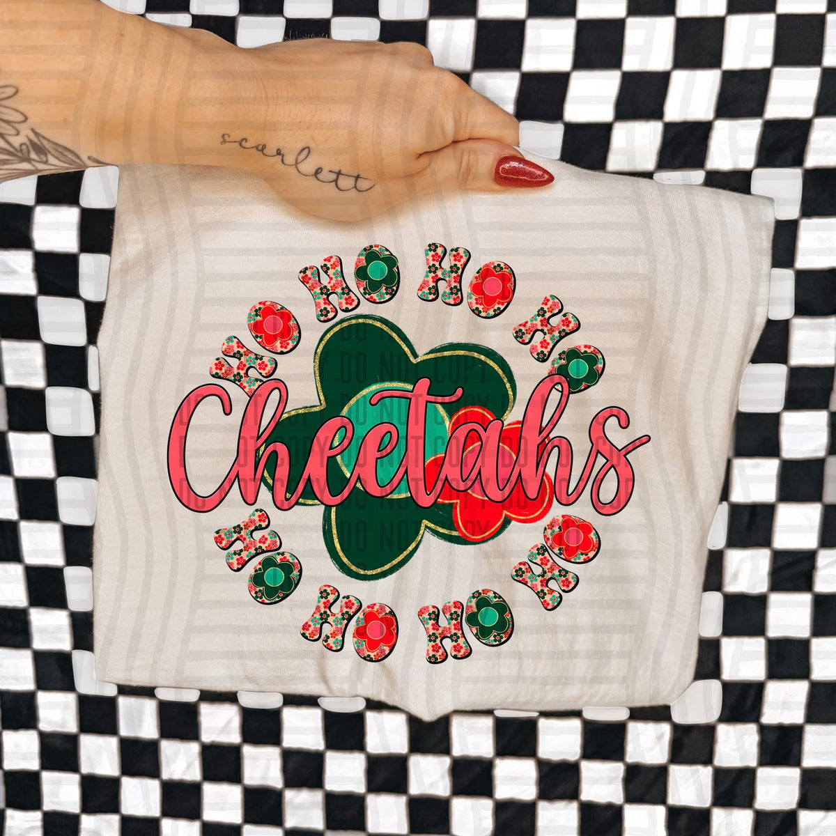 Cheetahs Ho Ho Ho Floral (Caplinger) DTF Transfers