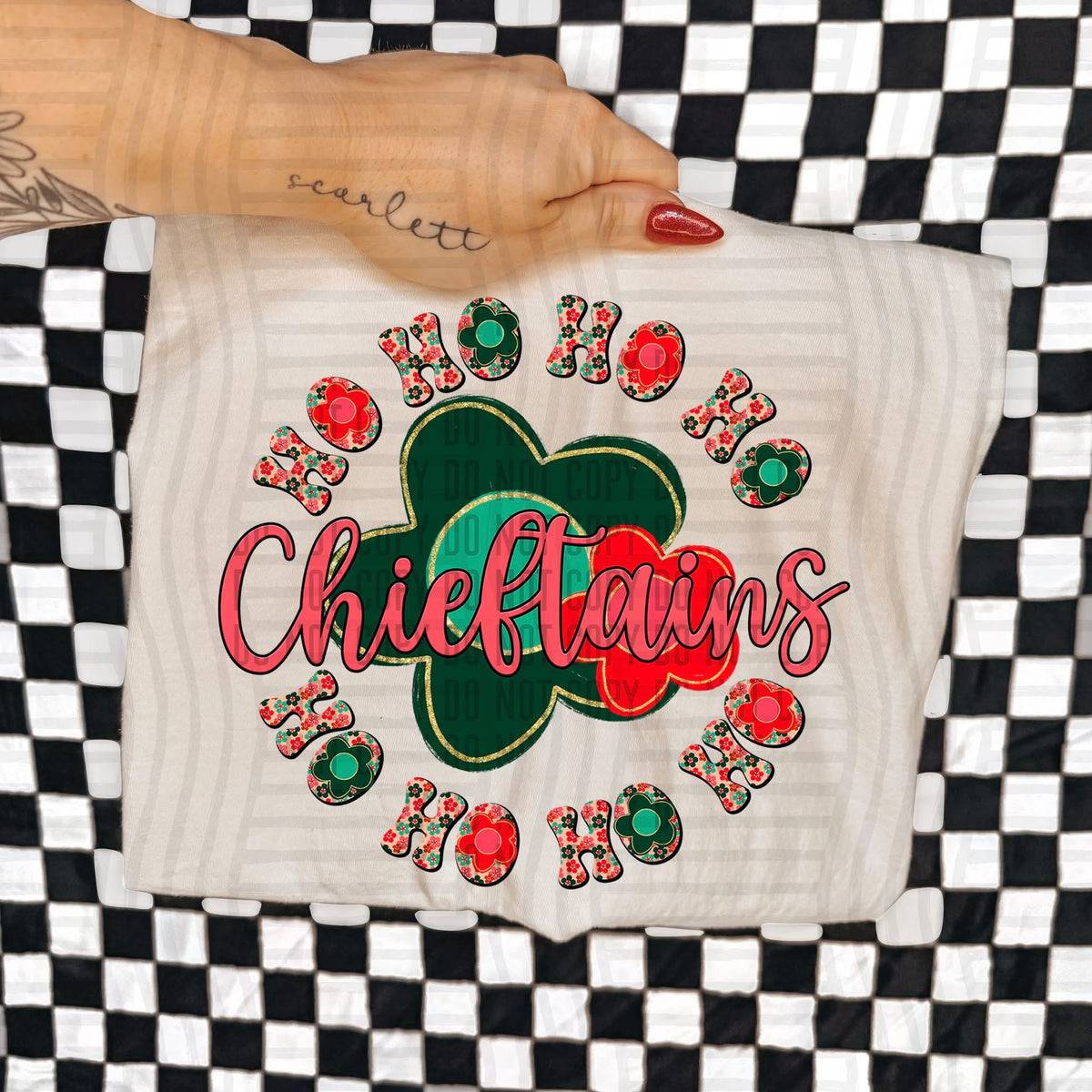 Chieftains Ho Ho Ho Floral (Caplinger) DTF Transfers