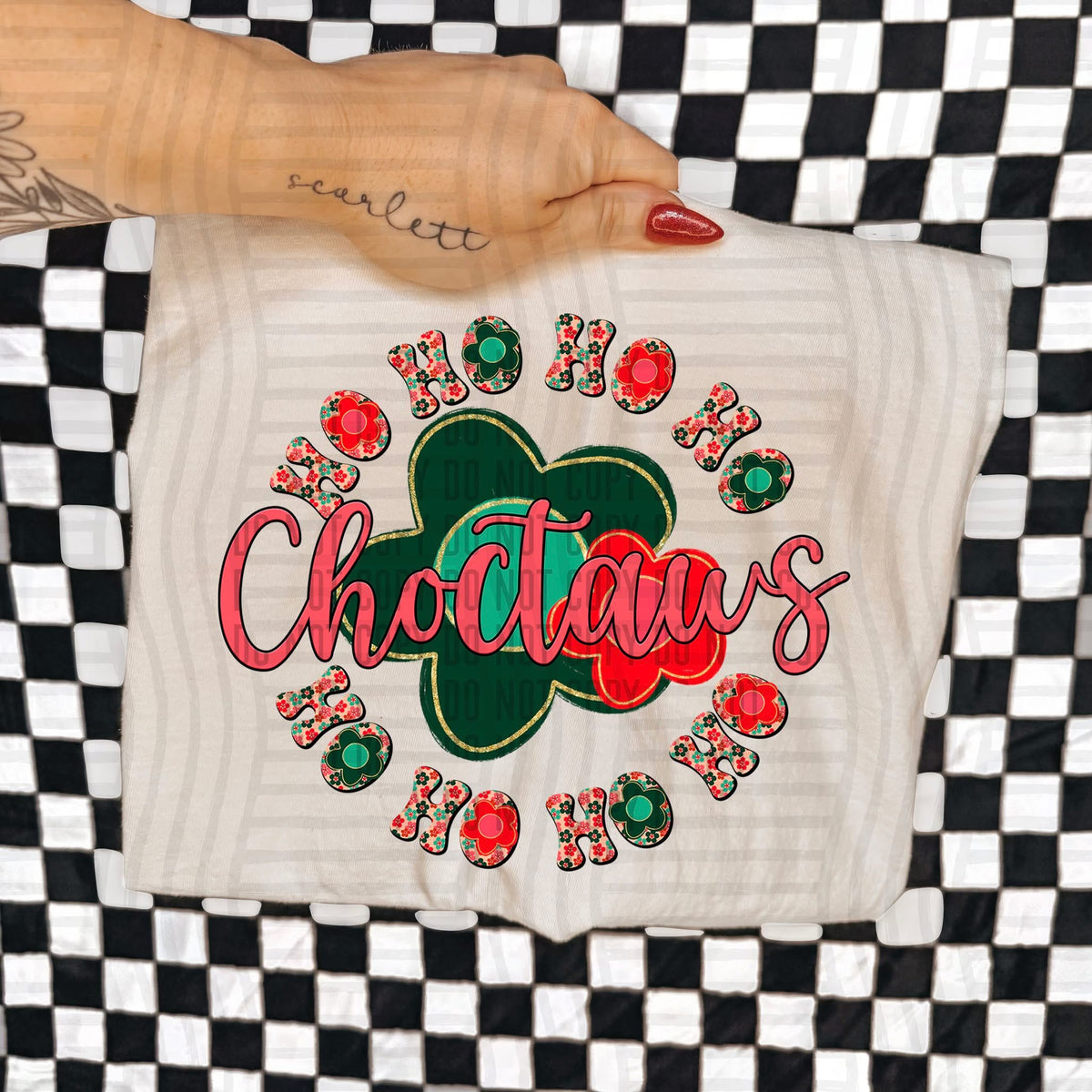 Choctaws Ho Ho Ho Floral (Caplinger) DTF Transfers