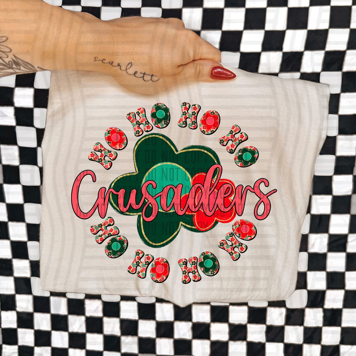 Crusaders Ho Ho Ho Floral (Caplinger) DTF Transfers