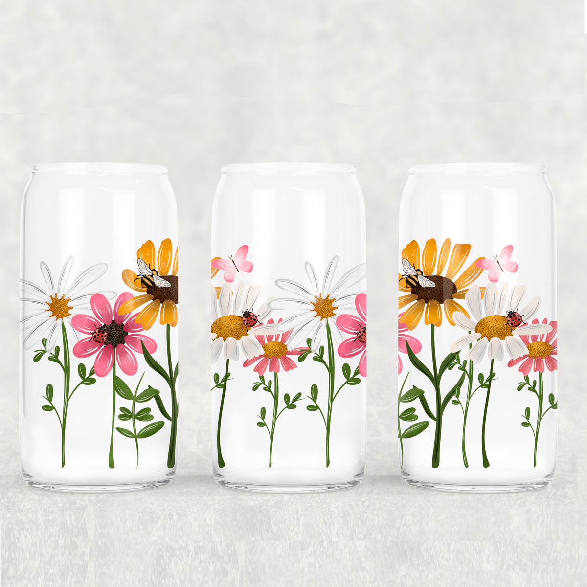2368 3 flowers (CSC) UV DTF WRAP