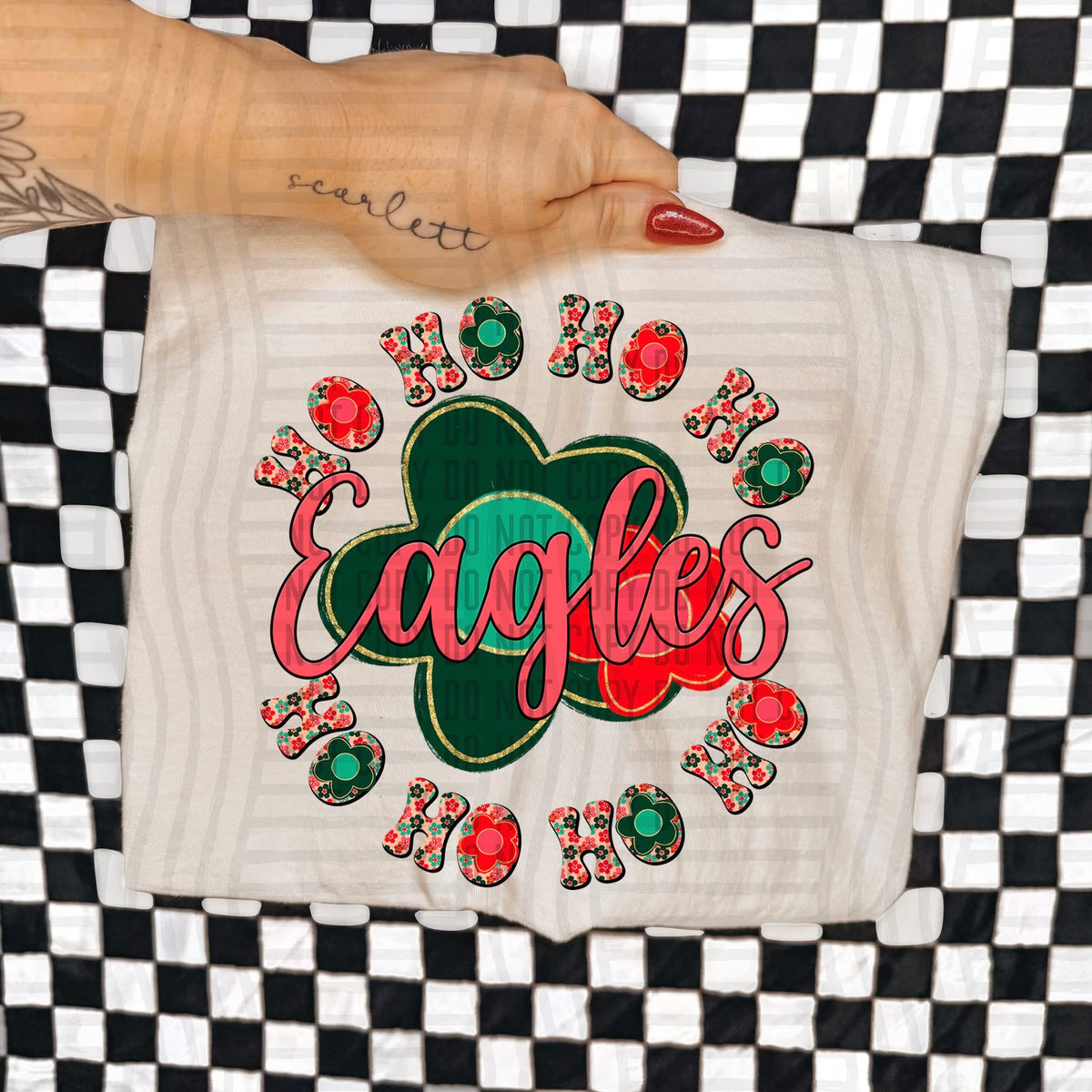 Eagles Ho Ho Ho Floral (Caplinger) DTF Transfers