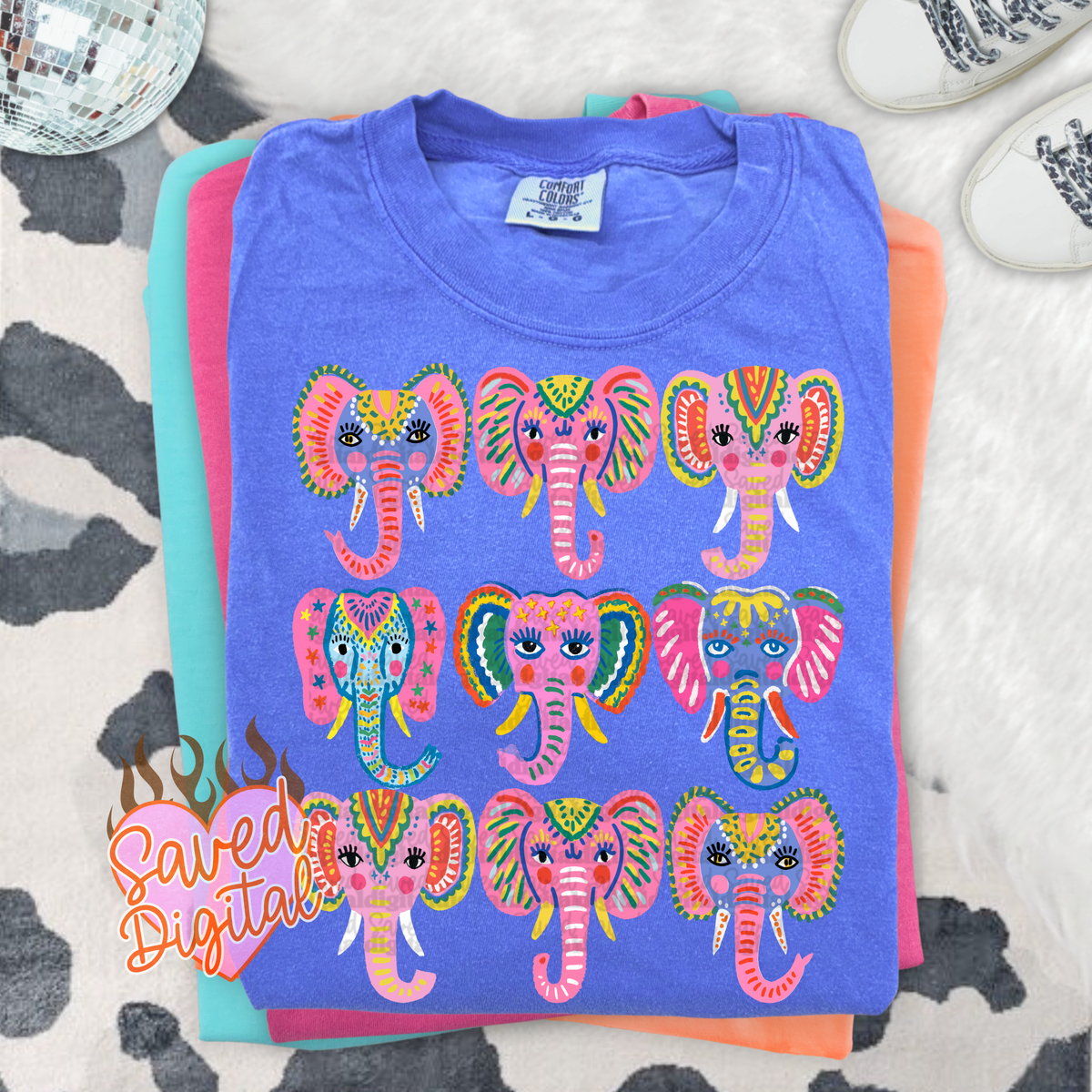 Elephant collage (Saved) DTF Transfer