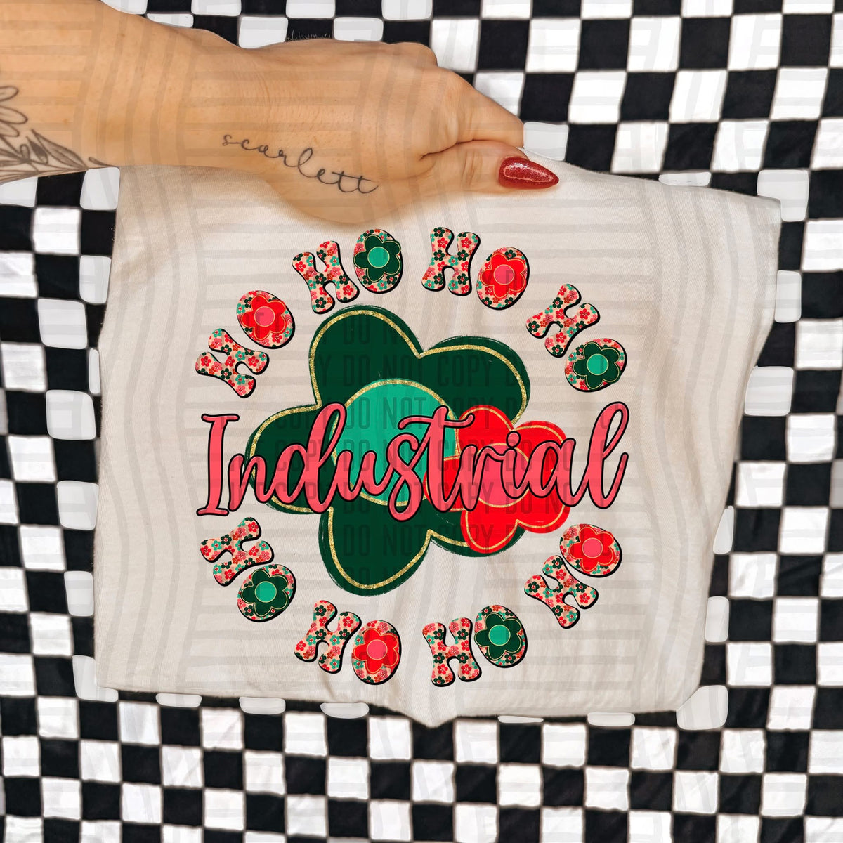 Industrial Ho Ho Ho Floral (Caplinger) DTF Transfers