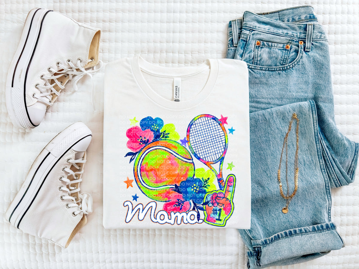 Tennis mama NEON florals (SCG) DTF
