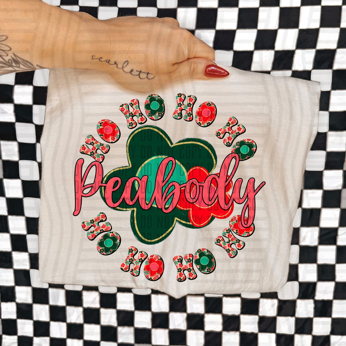 Peabody Ho Ho Ho Floral (Caplinger) DTF Transfers