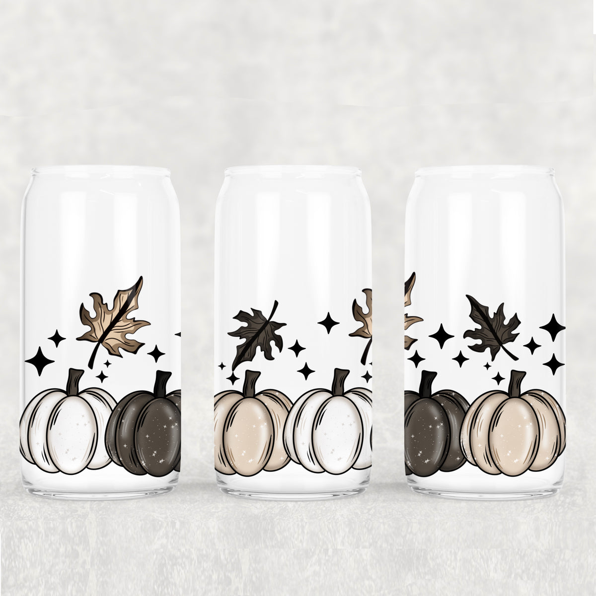 2421 white gray beige pumpkins (CSC) UV DTF WRAP