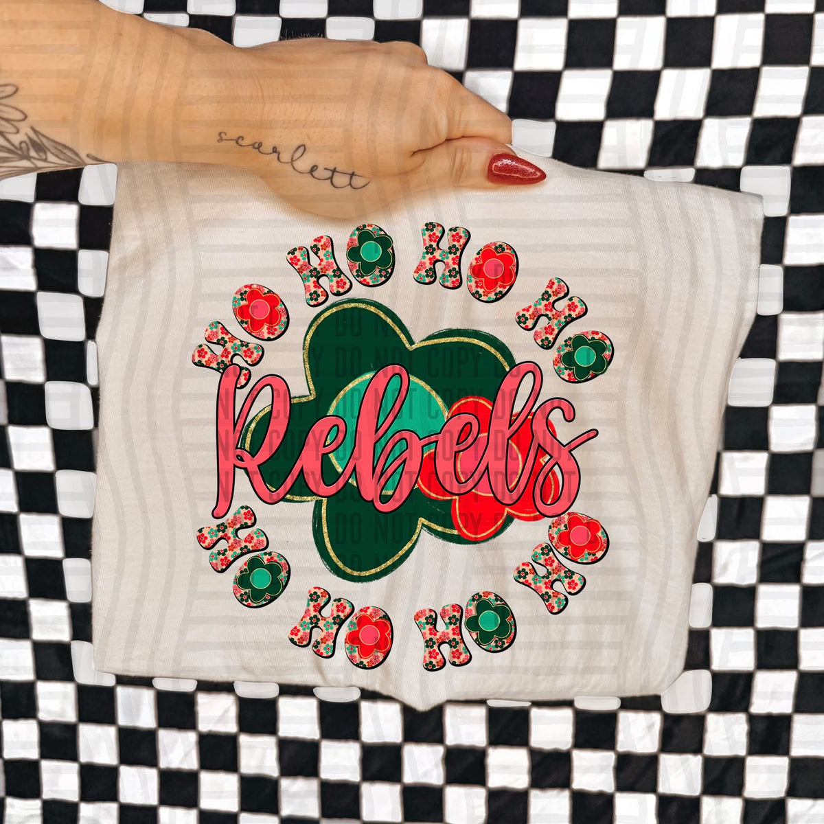 Rebels Ho Ho Ho Floral (Caplinger) DTF Transfers