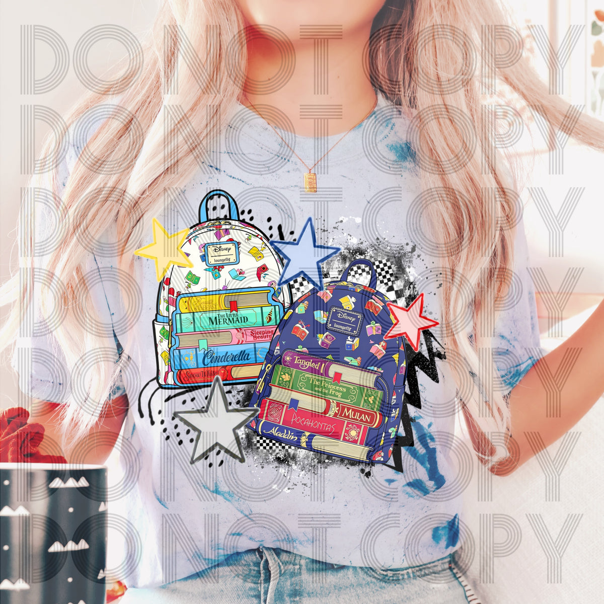 Princess book backpack (Renewed) DTF Transfer